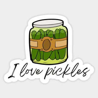 I Love Pickles Sticker